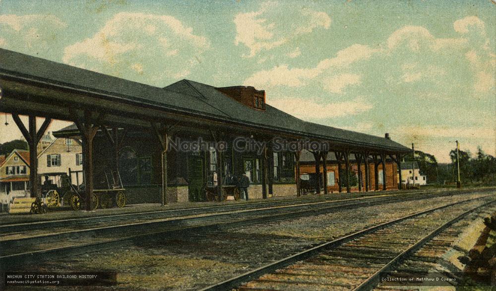 Postcard: New York, New Haven & Hartford Railroad Station, Mystic, Connecticut